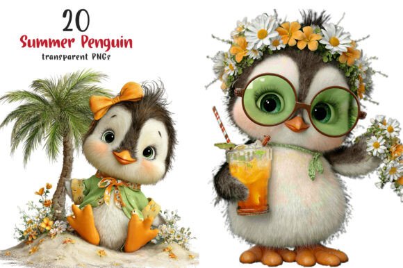 Bringing Joy to Your Designs with Whimsical Summer Penguin Clipart