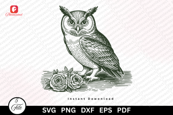 Embracing the Enchanted Forest: The Allure of Vintage Hand Drawn Woodland Bird Owl SVG Art