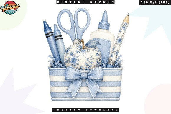 Evaluating the Blue Floral School Supplies PNG for Creative Projects