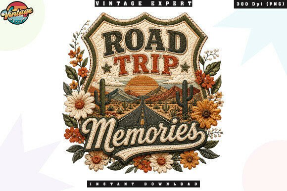 Evaluating the Vintage Road Trip Memories Patchwork PNG for Creative Projects