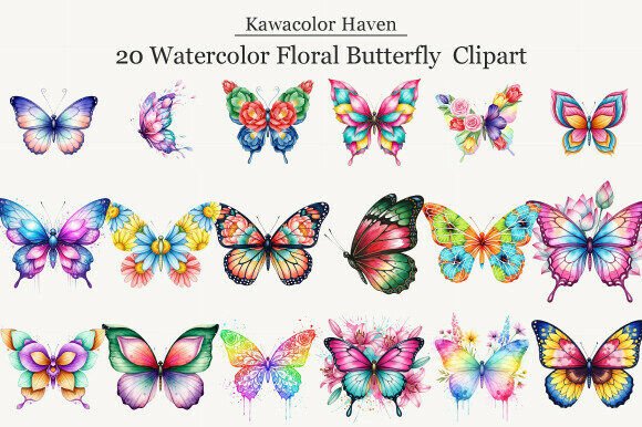 Evaluating Watercolor Floral Butterfly Clipart for Creative Projects