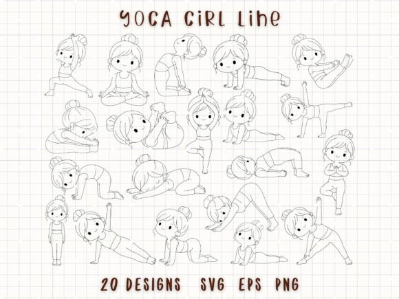 Evaluating Yoga Girl Doodle SVG Fitness Clipart for Creative Projects