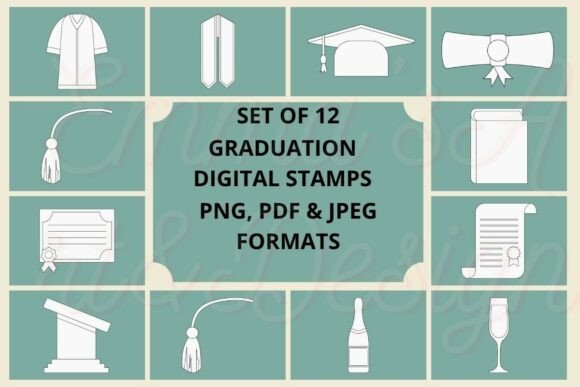 Graduation Digital Stamps: Elevate Your Crafts