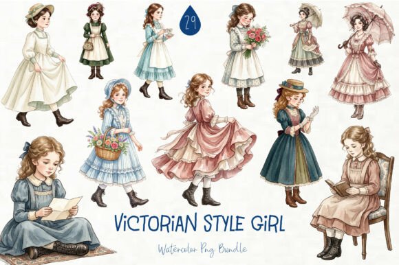Integrating Victorian Style Girl Illustrations PNG into Your Creative Workflow