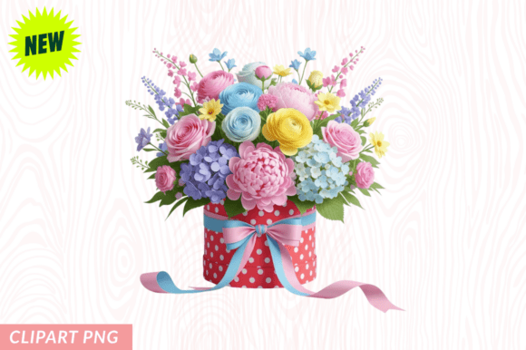 Mother's Day Flowers Clipart PNG Design
