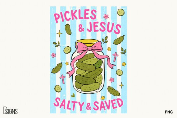 Preppy Christian Pickles Jesus PNG: A Playful Faith Design for Modern Crafters