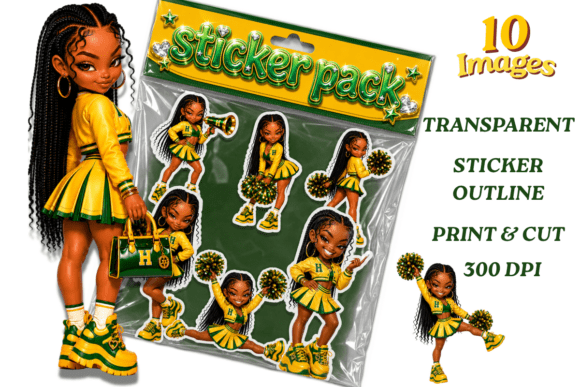 Strategic Visual Identity: Leveraging Black Girl Cheerleader Clipart PNG for Brand and Creative Impact