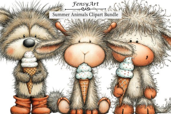 Summer Animals Clipart Bundle: Design Essentials
