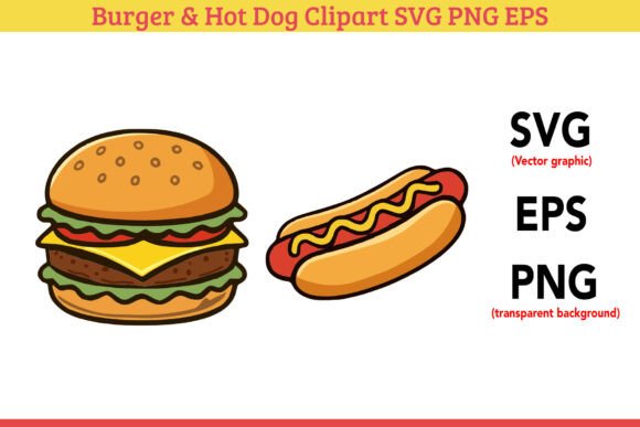 Summer BBQ Fast Food Vector Set