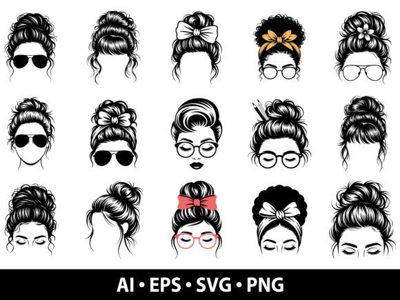 Unlocking Creative Potential with the Messy Bun Hair SVG Bundle