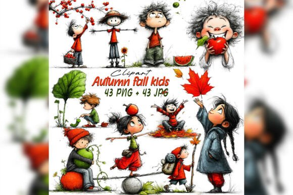 Whimsical Autumn Fall Kids Clipart Set: A Practical Guide for Designers
