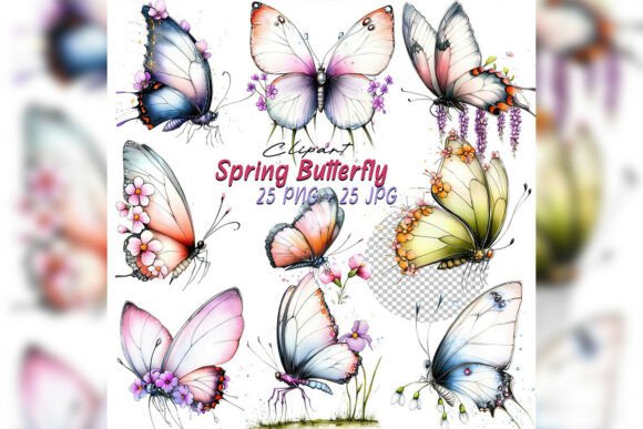 Whimsical Butterfly Clipart Set Guide