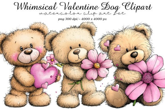 Whimsical Valentine Dogs Clipart: A Strategic Asset for Creative Professionals